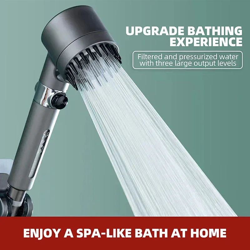 SpaFlow 3-Mode High-Pressure Shower Head with Scalp Massager