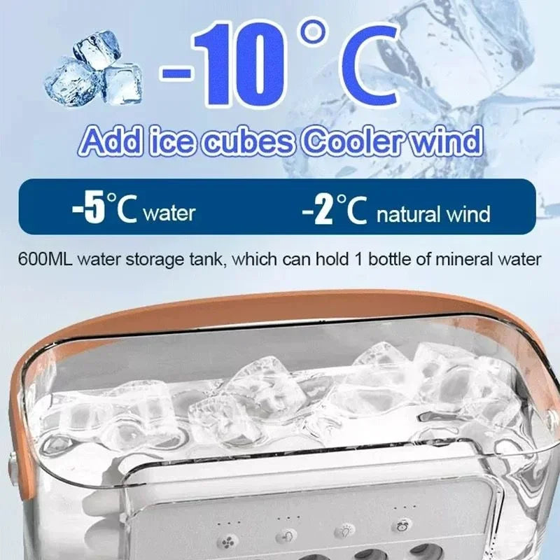 3-in-1 Portable Air Cooler: Fan, Air Conditioner with LED Humidifier