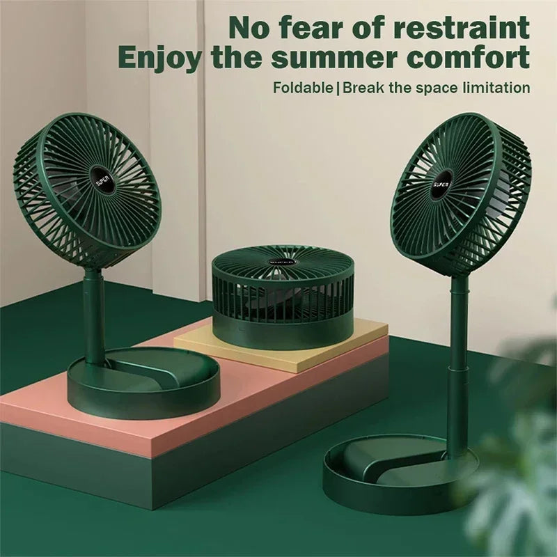 Silent Storm Foldable USB Fan: Portable, Low Noise, Long Battery Life