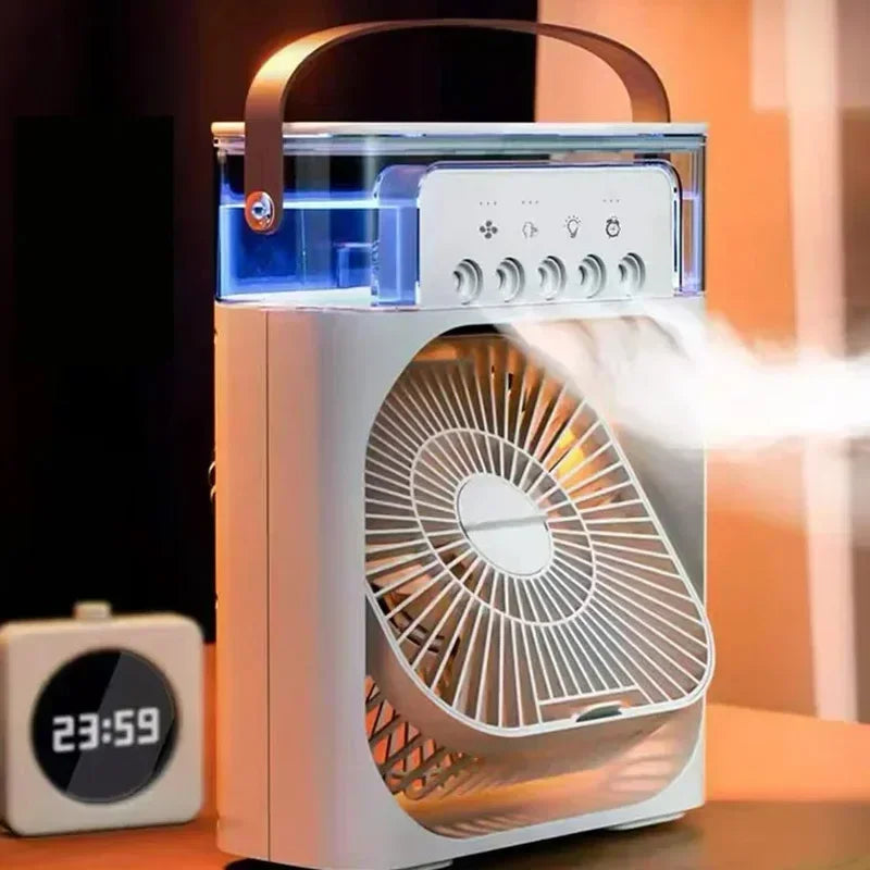 3-in-1 Portable Air Cooler: Fan, Air Conditioner with LED Humidifier