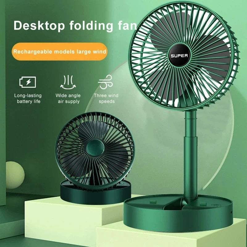 Silent Storm Foldable USB Fan: Portable, Low Noise, Long Battery Life