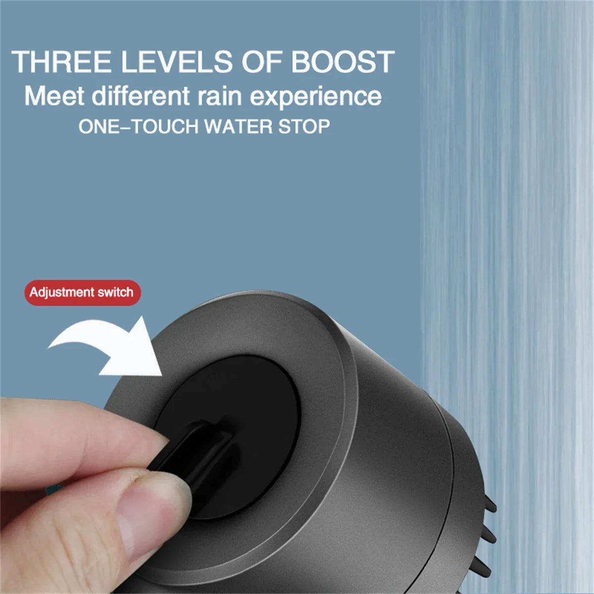 SpaFlow 3-Mode High-Pressure Shower Head with Scalp Massager